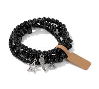 XINYIN 3pcs Unique Star Moon Charm Bracelets Set ForWomen Trendy Accessories Crystal Alloy Designs Wrist Chain Charm Party Date