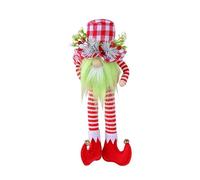 XINYIN Christmas Gnome Striped Hat Long Legs Cute for Elf Doll Ornament for Christmas Decoration Elf Holiday New Year Funny Doll with Long Legs