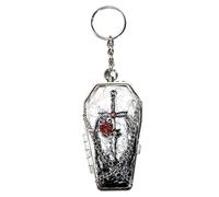 XINYIN Compact Metal Ashtray Keychain Pendant Charm Coffin Design Stainless Steel Storage Box For Travel And Daily Use Travel Friendly Pocket Ashtray