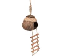 XINYIN Durability Coconuts Shell Bird Nest Coconuts Parrots Hanging House Hideouts For Pet Lover And Bird Breeders