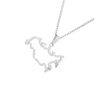 XINYIN Elegant Openwork Russian Crosses Pendant Necklace Comfortable Wear Sturdy Stainless Steel Jewelry Accessory Outfits Russian Styles Stainless Steel Necklace