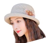 XINYIN Fashionable Bow Design Beach Bucket Hat Lightweight Foldable Sun for Women Men Casual Outdoor Accessories Bows Woven Fisherman Khaki