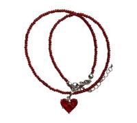 XINYIN Fashionable Diamonds Cut Heart Pendant Jewelry Statement Pieces Comfortable Alloy Materials For Women Gifts Ideas Diamonds Heart Necklace