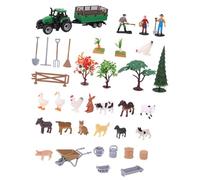 XINYIN Interactive Farm Building Set 49 Piece Miniature Animal Models For Creative Playing And Storytelling Activity Collectible Farm Figurines Set