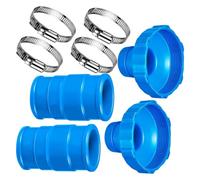 XINYIN Pool Hose Adapter Replacement Connector Leakproof With Stainless Steel Clamps Coupling Swimming Accessory Replacement Pumps Hose Connector