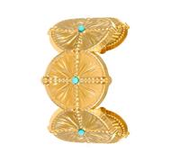 XINYIN Stackable Geometric 18K Gold Plated Stainless Steel Allergy Resistant Jewelry Retro Design Formal Casual Wear Formal Occasion Minimalist Gold Tone