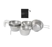 XINYIN Stainless Steel Camping Cup with Long Handle Compact Hook Handle for Outdoors Cooking Backpacking Travel Accessories Portable Outdoors Cooking Cup
