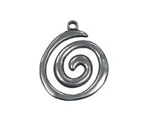 XINYIN Stainless Steel Charm Spiral Swirl Pendant Antique Silver Colour Alloy Material Jewellery Making DIY Necklaces Jewellery Making Kit, Stainless Steel