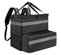 XINYIN Thermal Pizza Delivery Backpack Expandable Compartments Reflective Strips For Night Use Warm Food Delivery Pack