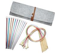 XINYIN Tunisian Crochet Hook Set with Wood Crochet Hook Metal Afghan Hook Knitting Needle for Knitting Crocheting Blanket