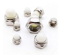 XinYuan Hex Nut 2/10X M4 M5 M6 M8 M10 M12 304 Stainless Steel Acorn Cap Cover Dome Hex Hexagon Nylon Insert Lock Nut Self-locking Nylock Locknut Nuts (Color : Nylon cap, Size : 5pcs M6)