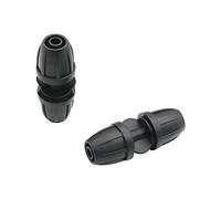 xinyuan Pipe Fittings 8/11mm Hose Interface 2-way Direct Head with Lock Nut Connector Drip Irrigation Hose Distributor Watering Pipe Fittings 10pcs Plastic