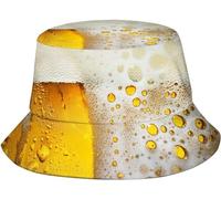 xinyuchen Beer Bucket Hat Brim Cap Sun Hat Funny Fisherman Hats Packable Cap Bar Hat for Adults