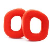 Xinyuekj Velour Breathable Earpads Replacement for Corsair HS80 RGB Wireless Gaming Headset Cushions, Thick Memory Foam Comfort Ear Pads Universal Upgrade-RED