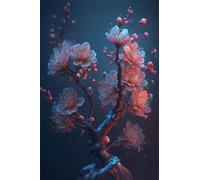 Xinyuer Extra Large 5D Diamond Painting Kits for Adults Flower Tree, DIY Diamond Art Painting Kits Round Drill Full Drill Gem Art Painting Kit for Home Wall Decor 16x32 inch