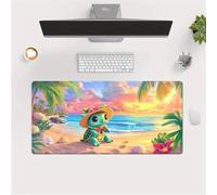 Xinyuer Gaming Mouse Pad 39.4x19.7x0.12 inch Mouse Mat Large Cartoon Sea Turtle, Anti-Fray Stitched Edges, High-Precision Optimised Surface, Non-Slip Rubber Base, for Home Office