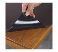 XINYUL Black Frosted Desk Protector PVC Table Pad Translucent 2.0mm Thick Wash-free Tablecloth Waterproof Oil-proof Anti-scalding Plastic Soft Glass, Customizable (60X60CM)
