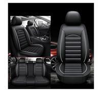 XINYUNFEI 5 Seats Full Set Car Seat Covers for Ford Fiesta 2009-2016, Black+White, Waterproof Breathable PU Leather, All-Weather Use
