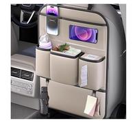 XINYUNFEI Car Seat Organiser for Toyota Proace City 2022-2025, Car Organiser Back Seat For Kids, Leather Car Tidy Organiser Back Seat, for Travel, Kids Toys Food Storage(Beige,One)