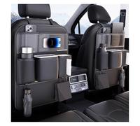 XINYUNFEI Car Seat Organiser for Toyota Proace City 2022-2025, Car Organiser Back Seat For Kids, Leather Car Tidy Organiser Back Seat, for Travel, Kids Toys Food Storage(Nero,Two)