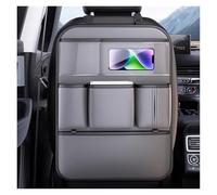 XINYUNFEI Car Seat Organiser for Toyota Proace City 2022-2025, Car Organiser Back Seat For Kids, Leather Car Tidy Organiser Back Seat, for Travel, Kids Toys Food Storage(Grey,One)