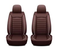 XINYUNFEI Full Set Car Seat Covers Fit for Nissan Frontier 2000-2024, Car Seat Covers PU Leather Seat Cover Set 2-Seat, Breathable Wear Resistant Waterproof(Brown)