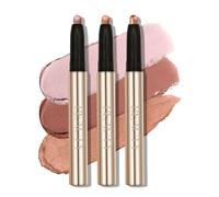 XINYUNXIN 3PCS Eyeshadow Stick, Multi-Coloured Eyeshadow Pencil Set, Waterproof Creamy Long-Lasting Eye Makeup Kit, Natural & Shimmer Shades Contour Stick, Women's Make-up Set (#G)