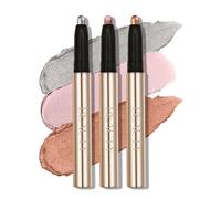 XINYUNXIN 3PCS Eyeshadow Stick, Multi-Coloured Eyeshadow Pencil Set, Waterproof Creamy Long-Lasting Eye Makeup, Natural & Shimmer Shades Contour Stick, Women's Make-up (#C)