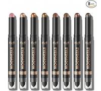 XINYUNXIN 8PCS Dual-Ended Eyeshadow Stick Set, Creamy Waterproof Long-lasting Blendable Eye shadow with Blender Brush Soft Smooth Cream Matte & Shimmer Wear Eyeshadow Pencil Eye Makeup Set#A