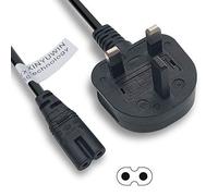 XINYUWIN 2 Pin Mains Power Lead Figure 8 IEC C7 Cable Compatible With Xbox One S Slim Game Console, Xbox One X, Sony PS2 PS3 PS4 (Slim Edition), PSP, PSV, HP/Samsung/Sony/Acer/Asus/Lenovo/MSI Laptop