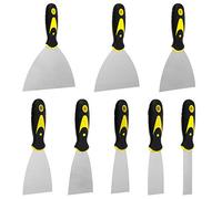 Xinzistar 8 PCS Wallpaper Scrapers, 8 Pieces Different Size Wide Putty Knife Set, Paint Scraper, Metal Spackle Knives Paint Tools for Wallpaper/Decals/Drywall Finishing/Plaster Scraping