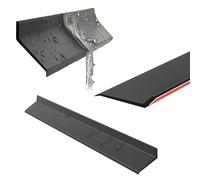 Xinzyxx Black Rubber Seal Strip, Self-Adhesive Window Gap Water Barrier, Universal Rain Deflector, Black Diverter for Windows Drip Cap Rain Deflector to Prevent Rainwater Backflow(1m(3.3ft),4.5cm)