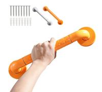 xinzyxx Grab Bar - Anti-Slip Raised Dots, 35mm Diameter Comfort Grip, Safety Handrail for Bathroom Kitchen Stairs, Elderly Child Assistance, Wall Mounted Support Rail(Yellow,40cm)