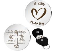 Xioabre Christian Religious Gifts Bible Verse Pocket Hug Token for Her Him Inspirational Gift for Famlily Friend Christian Religious Gift for Birthday Christmas Easter Graduation