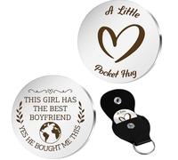 Xioabre Gift for Girlfriend from Boyfriend Birthday Gift for Women Pocket Hug Token Anniversary keychain Long Distance Relationship Keepsake Valentines Gifts This Girl Has The Best Boyfriend