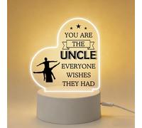 Xioabre Uncle Fathers Day Gift Uncle Gifts from Nephew Niece Acrylic Night Light Presents for Men Uncles Birthday Gifts Best Uncles Gift for Thanksgiving Christmas Easter Family Gatherings