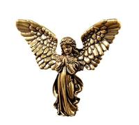 XIOANG Brass Angelic Winged Sculpture, A