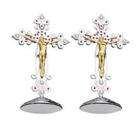 XIOANG Catholic Crucifix Standing Crosses, Gold