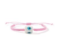 XIOANG Modern Drum Bead Bangle Adjustable Cotton Cord Casual Season Accessory Red Cord Drum Malocchio Bead Bangle Eye Beaded