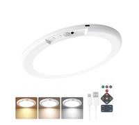 XIOANG Portable Ceiling Fixture Human Body Detection None Wiring Needed for Garage Shed Battery Operated LED Lamp Timer Function Portable Ceiling Fixture Human Body Detection