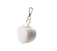 XIOANG Tiny Heart Plan Keychain Storage Box for Small Accessories, Beige