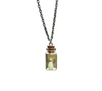 XioBingYou Ghost in A Bottle Pendant Necklace,Glow In The Dark Ghost Necklace The Adopt A Ghost Necklace Halloween Jewelry for Women and Men（green）
