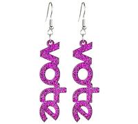 XioBingYou Kamala Harris 2024 President Earrings Vote Harris Earrings for Women Wooden Teardrop Earrings Kamala 2024 Presidential Campaign Earrings, Zinc, No Gemstone