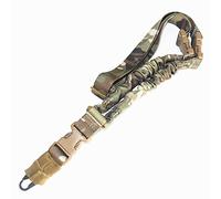 XIOFYA 1pc Tactical Single One Two Point Rifle Sling Hunting Military Bungee M4 AR15 AK Rifle Gun Airsoft Sling Strap Hunting Accessories (Color : One Point CP)