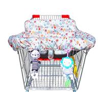 XiOiOiX 2 in 1 Shopping Cart Cover&High Chair Cover for Restaurant Seat, Grocery Cart Cover for Baby Infant Toddler Girl/Boy Reversible, Machine Washable (Dot)