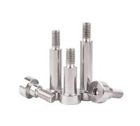 XIOKLM 1/10pcs M2 .5 M3 M4 M5 M6 M8 M10 M12 304 Stainless Steel Hex Hexagon Socket Cap Allen Head Shoulder Roller Bearing Stuff Screw(80mm,1Pc 10-M8)