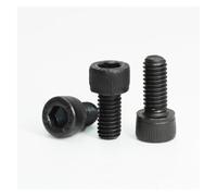 XIOKLM 100p Hex Cap Bolt M2 M3 M4 M5 M6 Black Grade 12.9 Steel DIN912 Hexagon Socket Head Alle Screw For/Car License Furniture(100pcs M3x6mm)