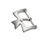 XIOKLM 16mm 18mm 20mm Watch Clasp Accessories Stainless Steel Silvery Golden Rose Gold Pin Buckle(Silver-18mm)