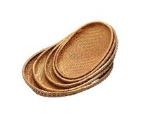 XIOKLM 1PC Oval Rattan Wicker Woven Serving Baskets for Bread Fruit Vegetable Handmade Storage Basket Display Rattan Basket(B)