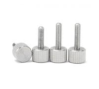 XIOKLM 2/10Pcs M2 .5 M3 M4 M5 M6 M8 304 Stainless Steel Thumb Screw Plain Flat Type Metric Knurled Head Maunal Adjustment Bolt 5-30mm(M8x30mm 2pcs)
